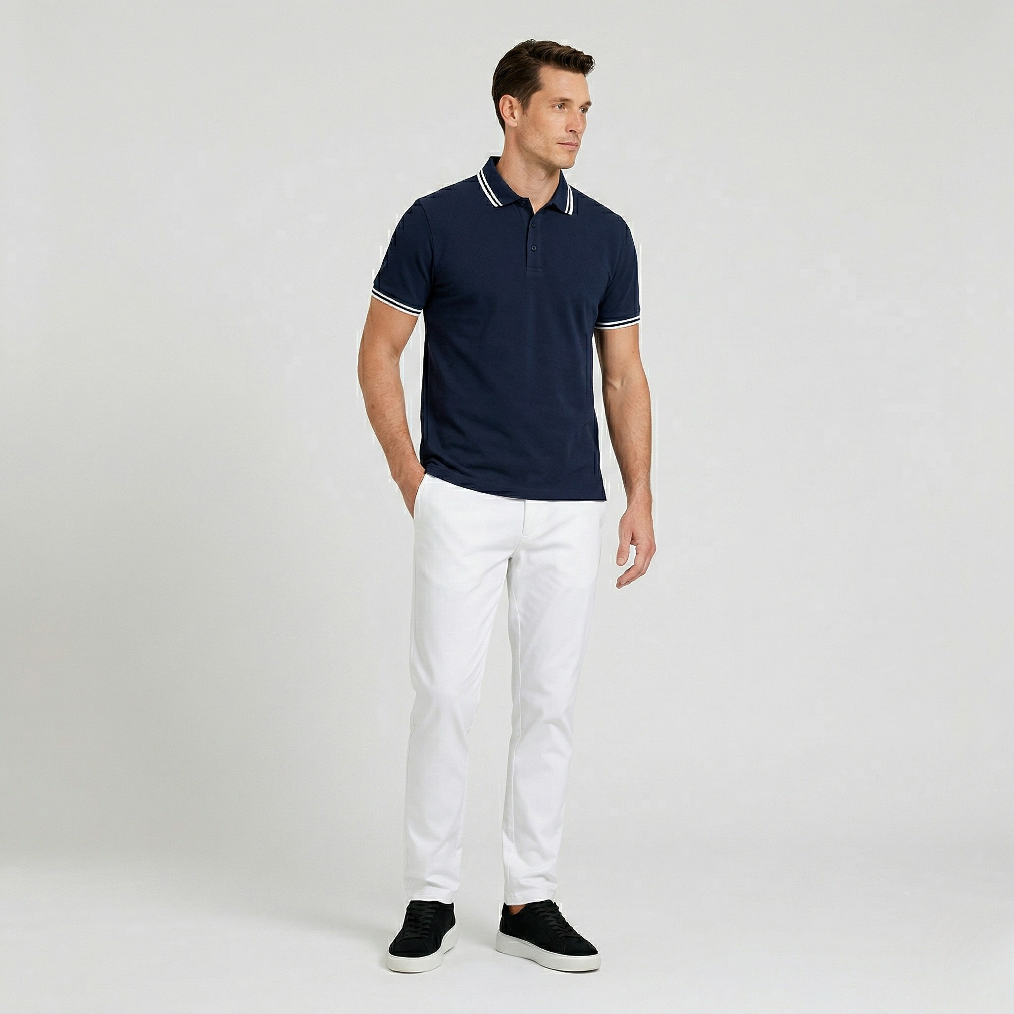Monterelle | Men’s Cotton Polo Shirt Comfortable Daily Wear Classic Style