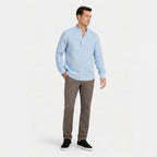 Men's Henley Shirt Long Sleeve Mandarin Collar Regular Fit