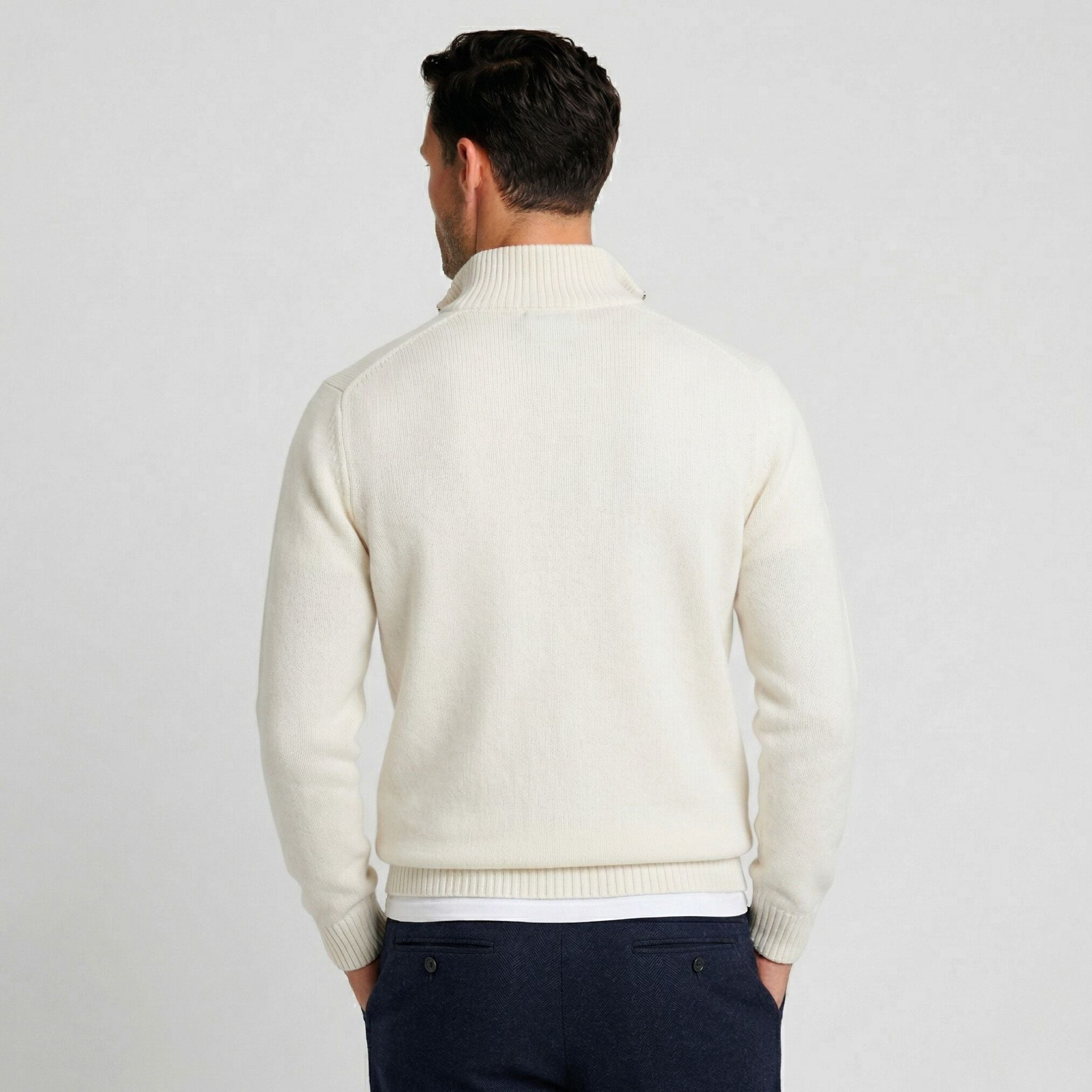 Men’s Zip Up Jumper Comfortable Knit for Daily Wear