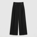 Women's High-Waist Trousers Wide-Leg Tailored Fit