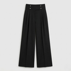 Women's High-Waist Trousers Wide-Leg Tailored Fit