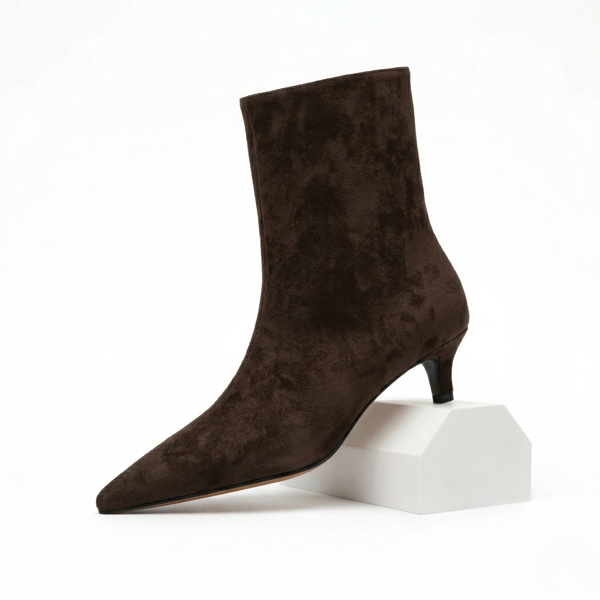 Women’s Low Heel Ankle Boots Comfortable Pointed Toe Daily Wear