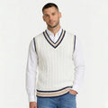 Men's Classic Knit Jumper V Neck Cable Wool Business Wear