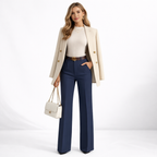 Monterelle | Women’s Classic Suit Pants High Waisted Straight Fit