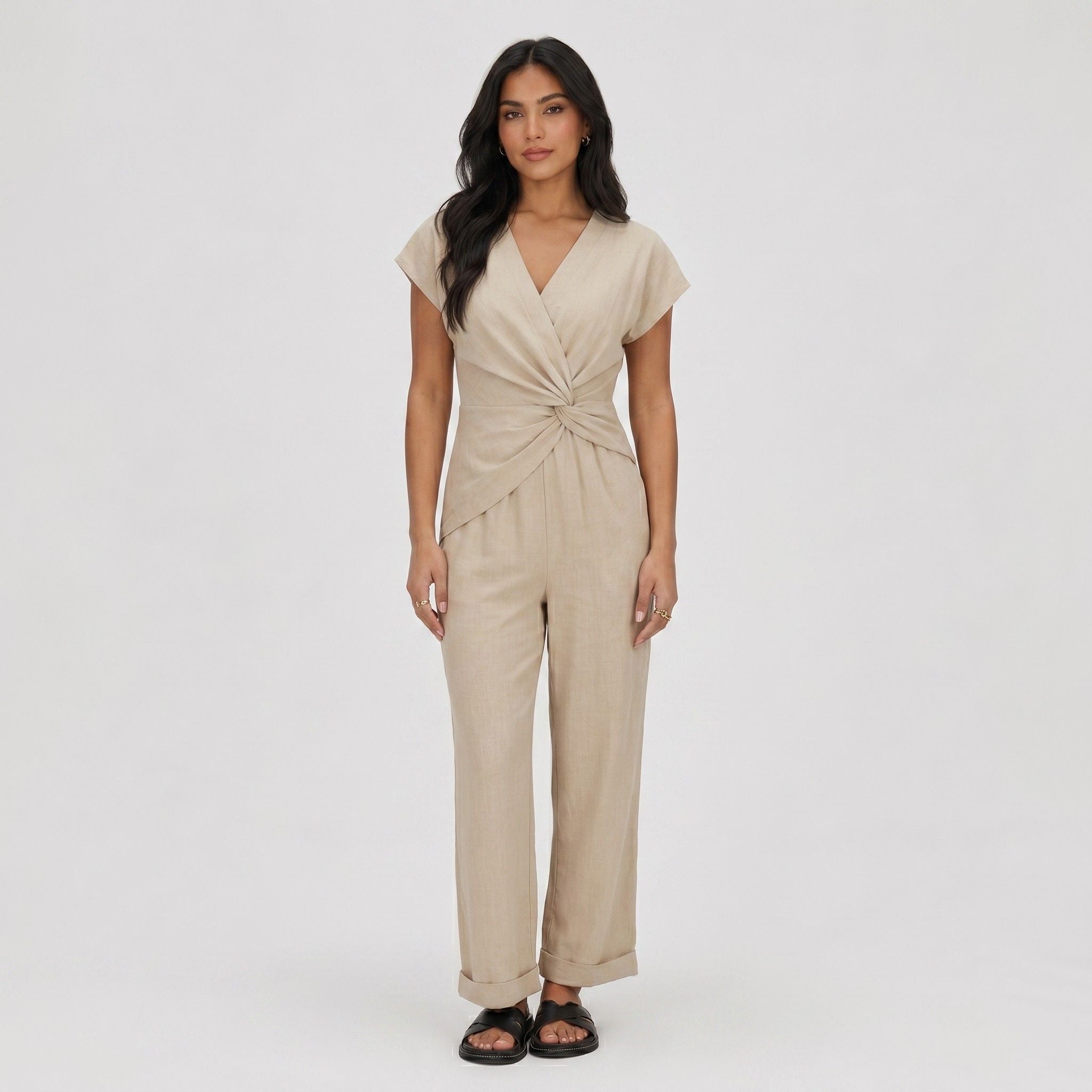 Women's Co-ord V-Neck Short Sleeve Relaxed Fit