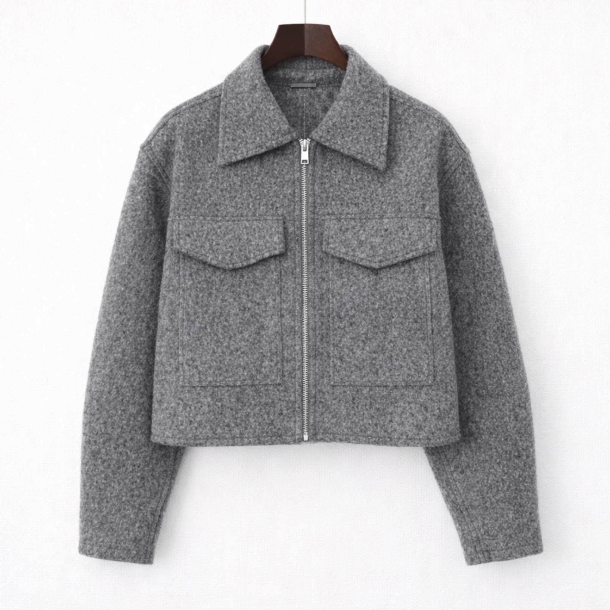 Monterelle | Women’s Wool Blend Zip Jacket Classic Warm