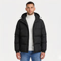 Men's Puffer Jacket Hood Zip-Up Regular Fit