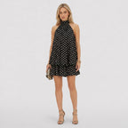 Women's Mini Dress Halter Neck Polka Dot