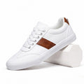 Men's Low Sneakers Lace-Up Stripe Contrast Panel