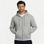 Men's Full-Zip Hoodie Drawstring with Kangaroo Pockets Regular Fit