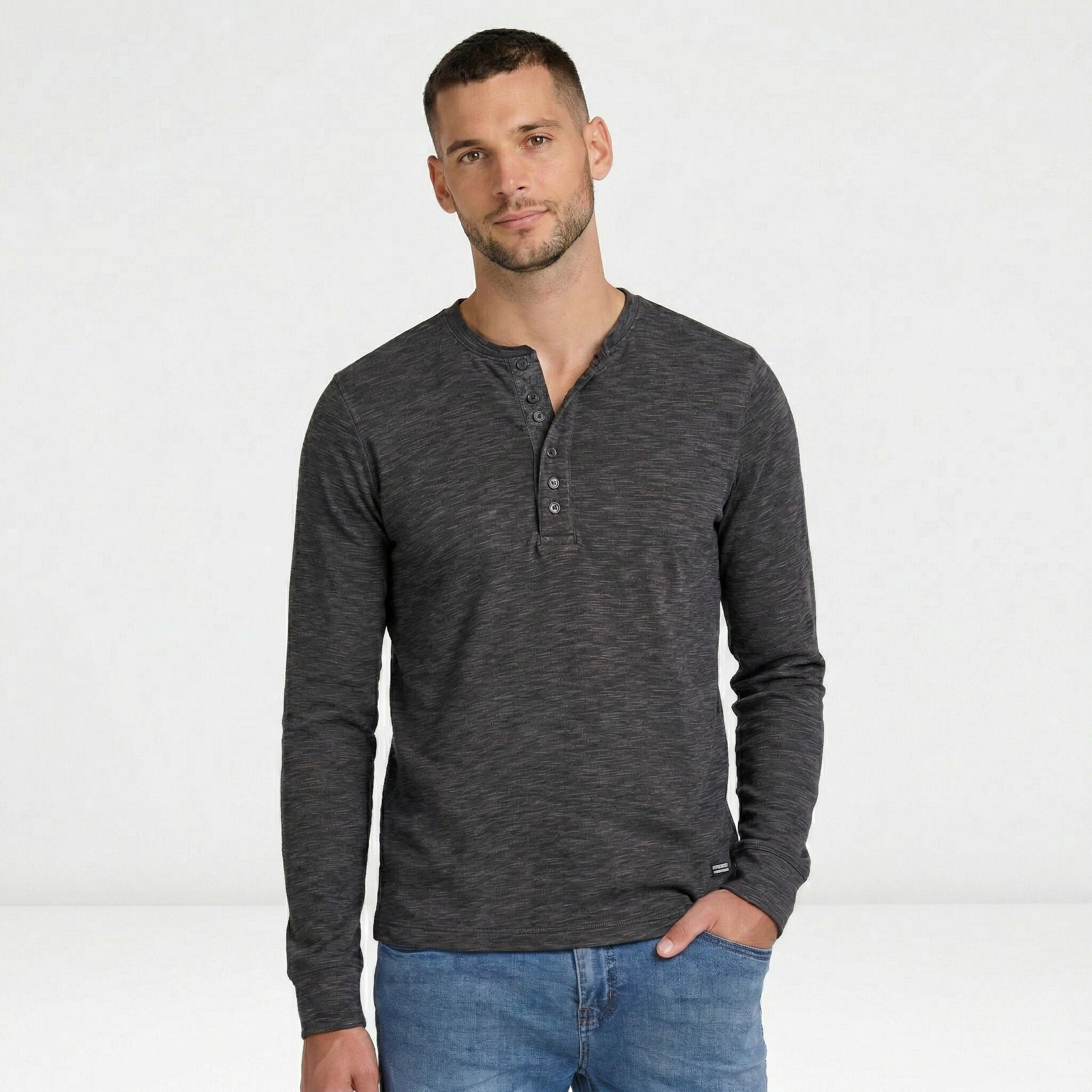 Monterelle | Men’s Long Sleeve Cotton T-Shirt Classic Casual Wear