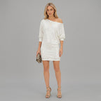 Women's Glitter Mini Dress One-Shoulder Bodycon Fit