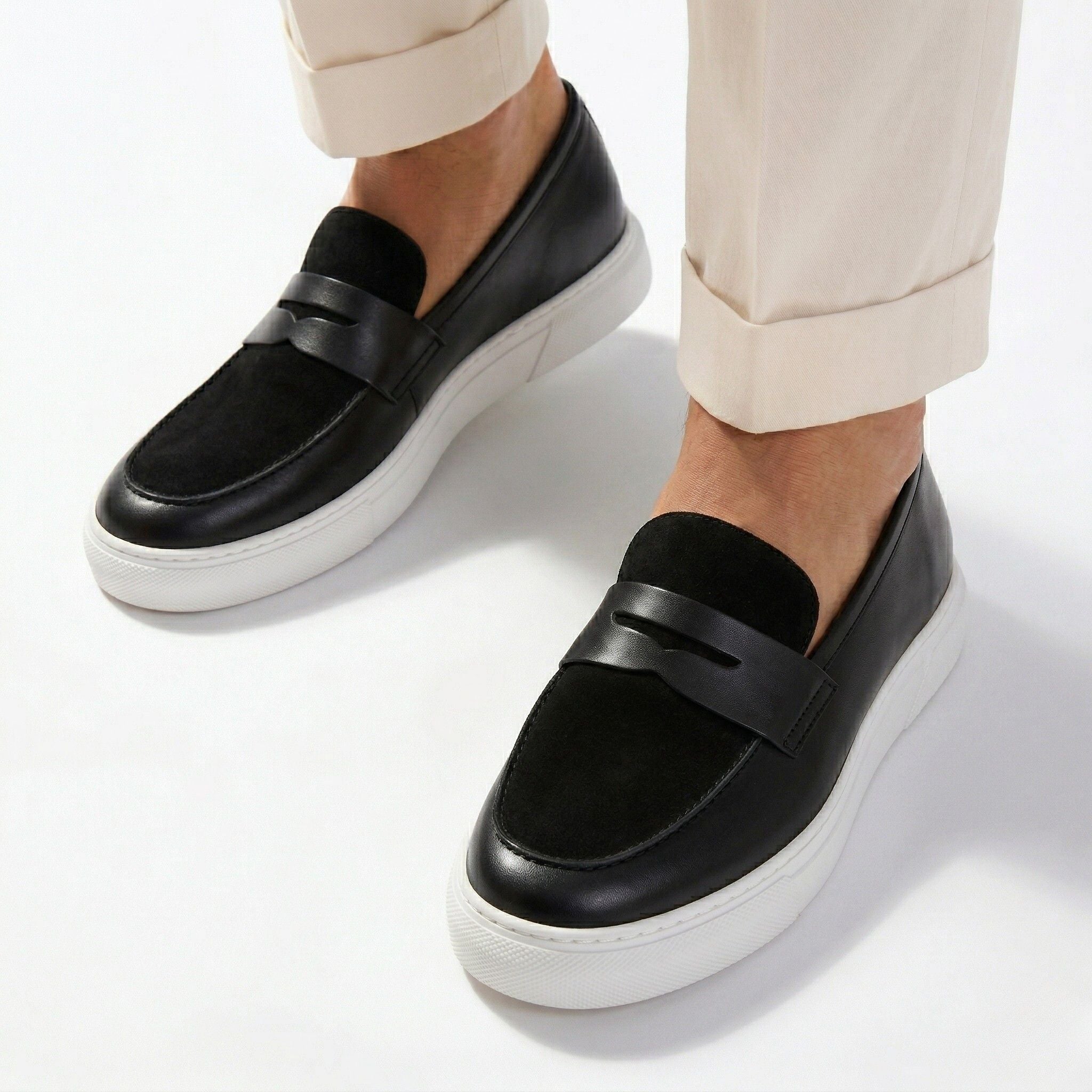 Men’s Leather Loafers Comfortable Slip On Smart Casual Shoes