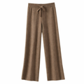 Women's Knitted Trousers Drawstring Wide-Leg Fit