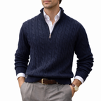 Monterelle | Men’s Half Zip Sweater Soft Knit Smart Casual Wear