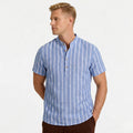 Monterelle | Men’s Striped Short Sleeve Shirt Lightweight Summer Cotton