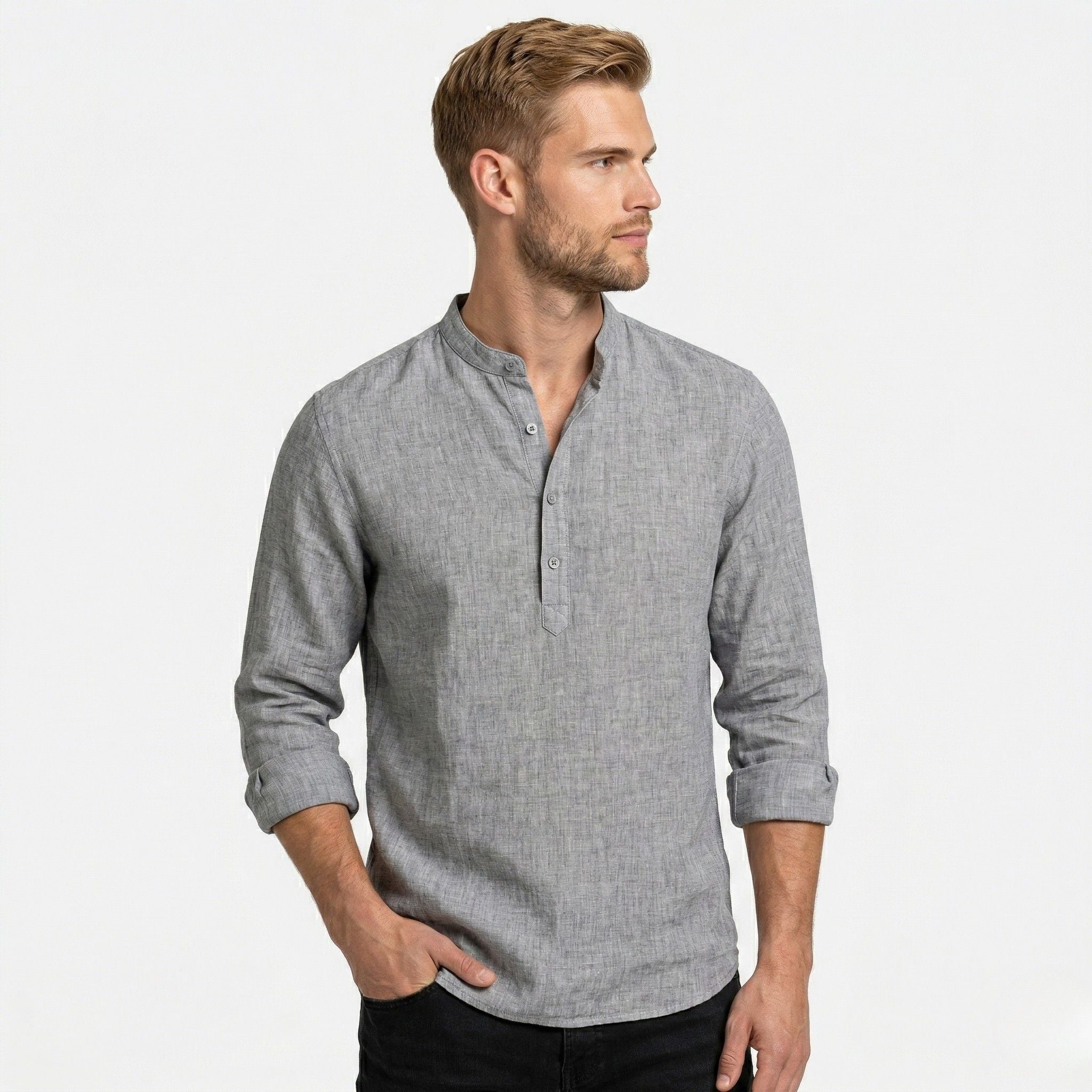Monterelle | Men’s Oversized Long Sleeve Shirt Cotton Comfort