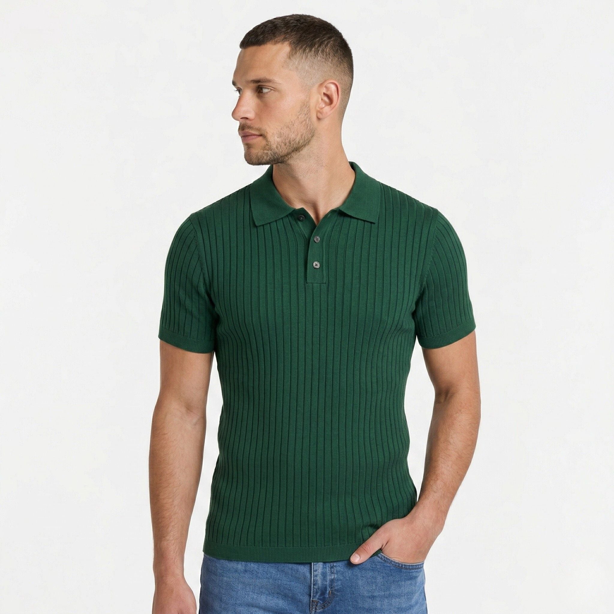 Monterelle | Men’s Cotton Knit Polo Shirt Soft Comfortable Daily Wear