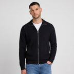 Men's Knit Cardigan Ribbed Zip Regular Fit