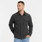 Men's Overshirt Corduroy Long Sleeve Button-Down Regular Fit