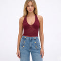 Women's Lace Top Halter Neck