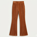 Women's High-Waist Trousers Corduroy Flared Fit