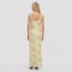 Women's Floral Maxi Dress V-Neck