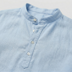 Men's Henley Shirt Long Sleeve Mandarin Collar Regular Fit