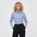 Women's Skivvy Neck Shirt Buttoned Long Sleeve