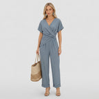 Women's Co-ord V-Neck Short Sleeve Relaxed Fit