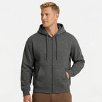 Men's Full-Zip Hoodie Drawstring with Kangaroo Pockets Regular Fit