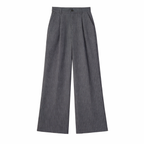 Women's High-Waist Trousers Pleated Wide-Leg Tailored Fit