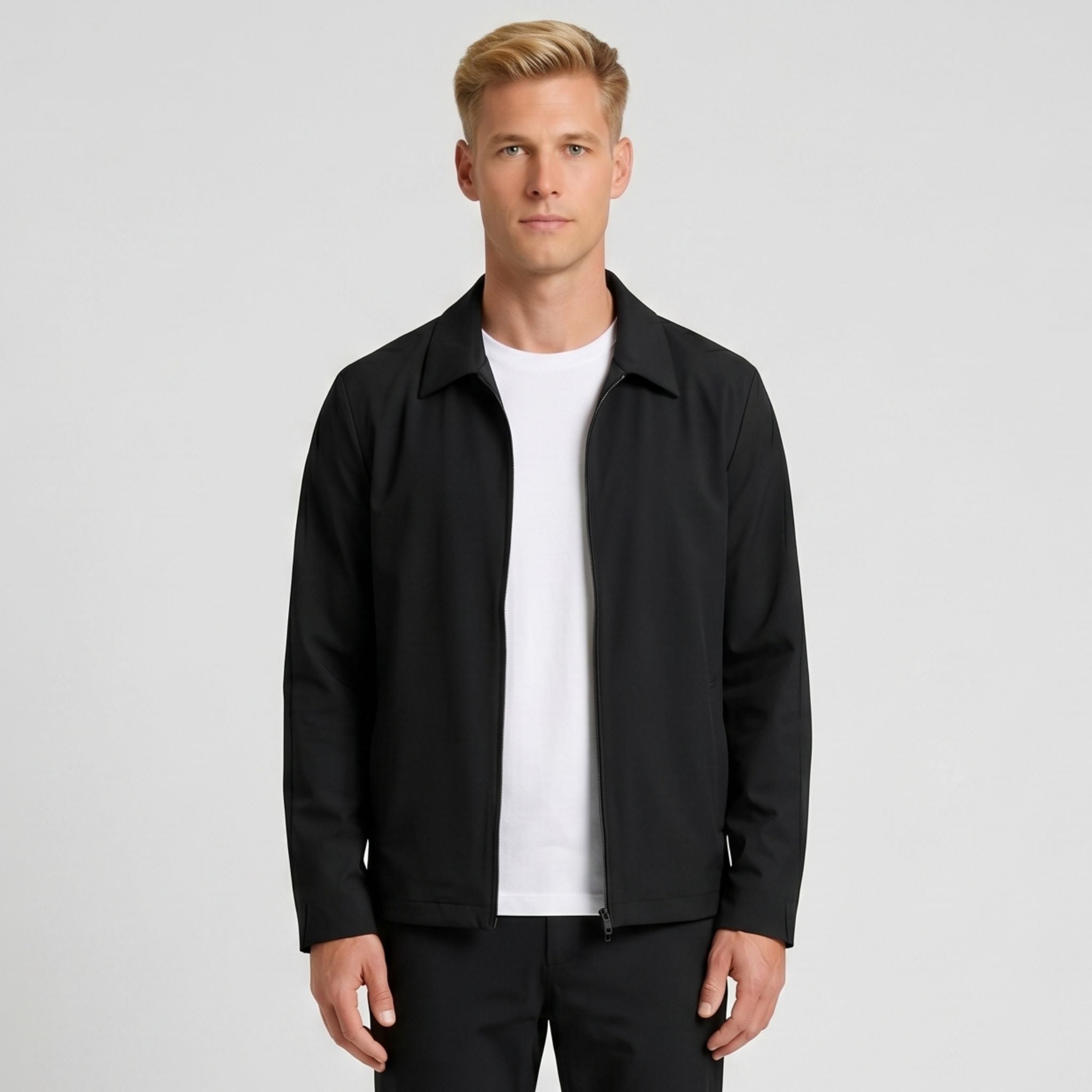 Monterelle | Classic Lapel Jacket Men Full Zip Smart Casual Fit