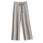 Women's Knitted Trousers Drawstring Wide-Leg Fit