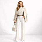 Monterelle | Women’s Classic Suit Pants High Waisted Straight Fit