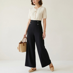 Women's High-Waist Trousers Wide-Leg Tailored Fit