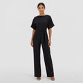 Women's Jumpsuit Tie Waist Wide Leg Relaxed Fit