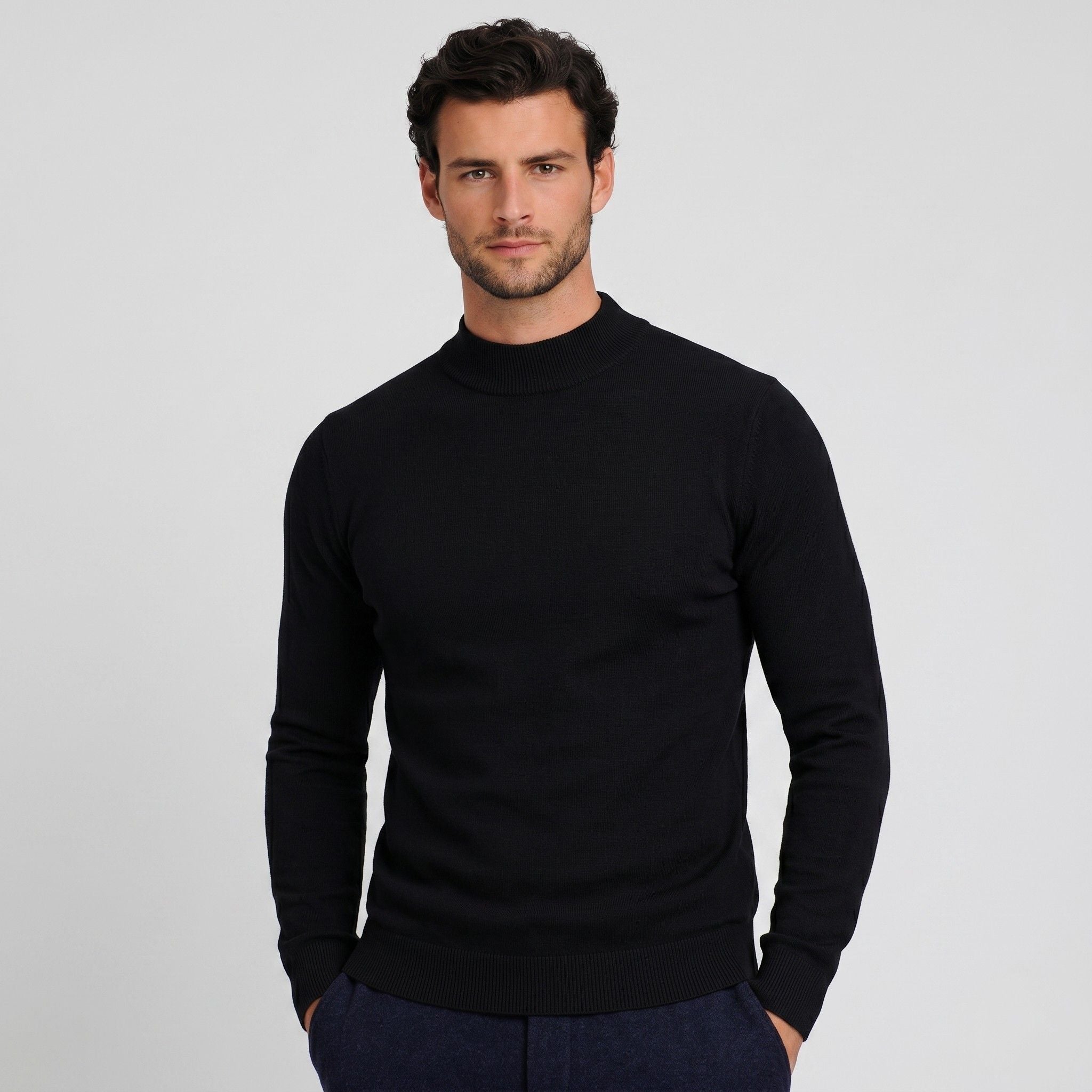 Men's Jumper Mock Neck Regular Fit