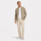 Men's Knit Cardigan Shirt Collar Button-Through Ribbed Regular Fit