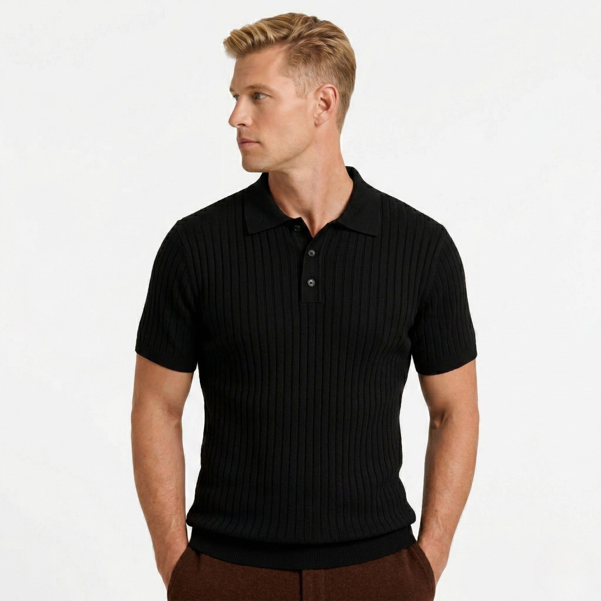 Monterelle | Men’s Cotton Knit Polo Shirt Soft Comfortable Daily Wear