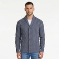 Monterelle | Men's Cable Knit Shawl Collar Cardigan Regular Fit