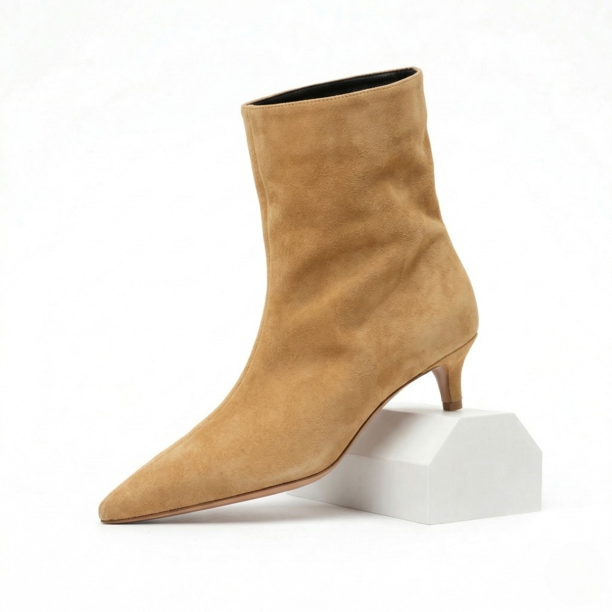 Women’s Low Heel Ankle Boots Comfortable Pointed Toe Daily Wear