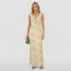 Women's Floral Maxi Dress V-Neck
