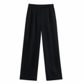 Women's High-Waist Trousers Pleated Wide-Leg Tailored Fit