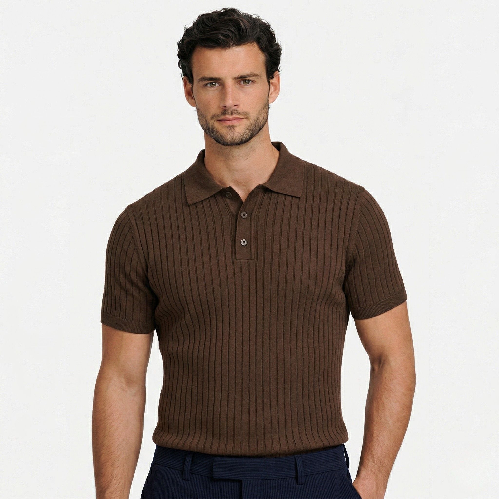 Monterelle | Men’s Cotton Knit Polo Shirt Soft Comfortable Daily Wear