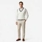Monterelle | Men's Classic Wool Sweater Vest V Neck Business Casual Knit