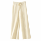 Women's Knitted Trousers Drawstring Wide-Leg Fit