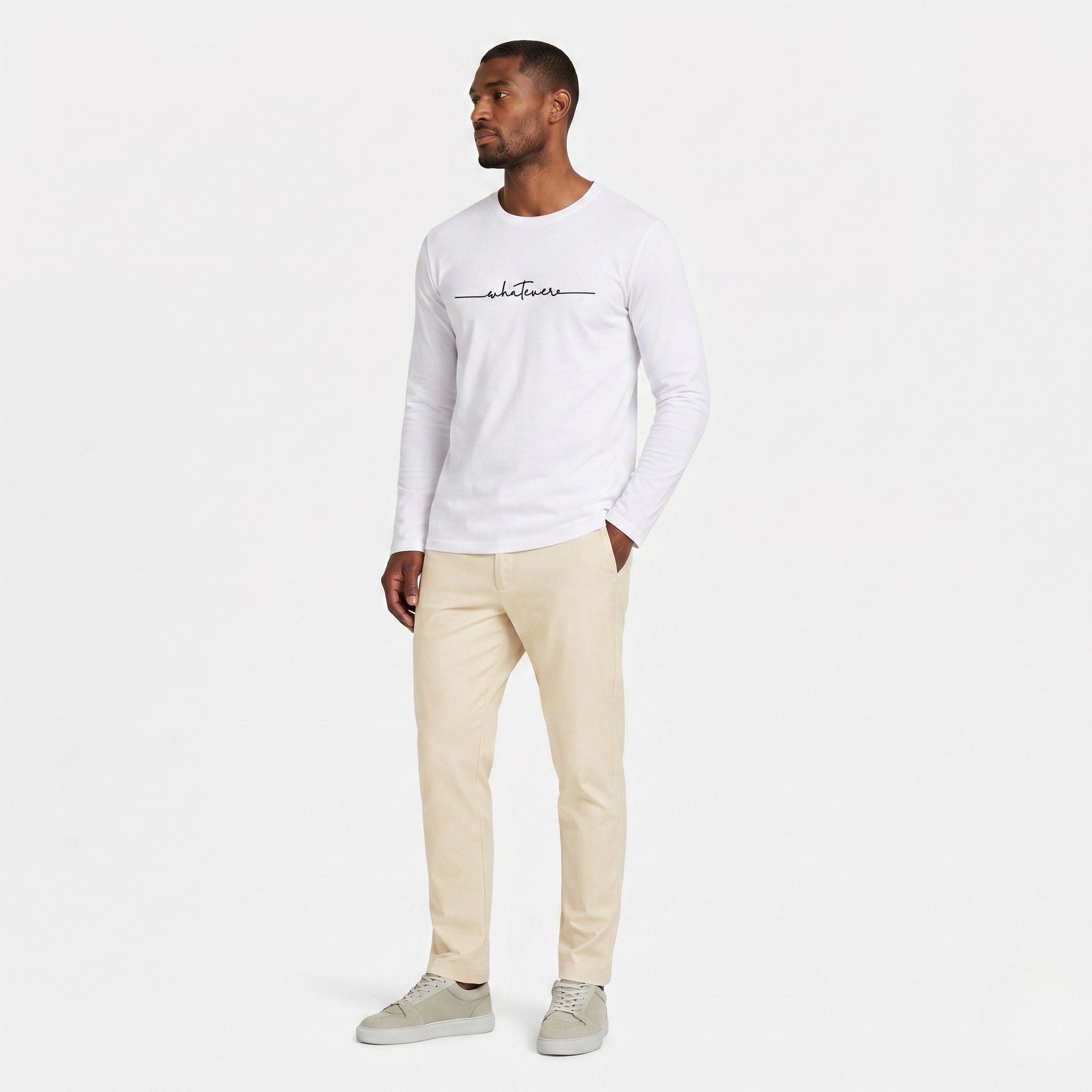 Men's Crew Neck T-Shirt Long Sleeve Regular Fit