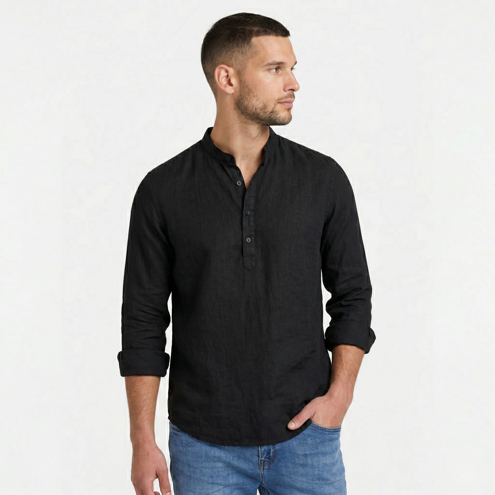 Monterelle | Men’s Oversized Long Sleeve Shirt Cotton Comfort