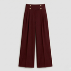 Women's High-Waist Trousers Wide-Leg Tailored Fit
